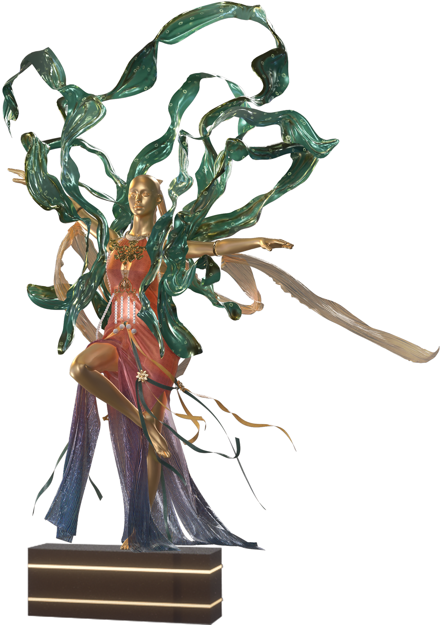 Flying Apsaras Dress